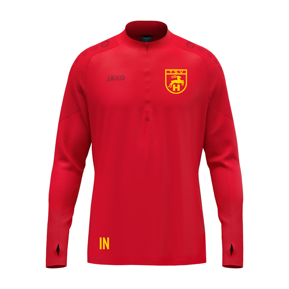 JAKO ZipTop Light Flow Rot Damen/Herren Bedruckung) Spitzbergläufer