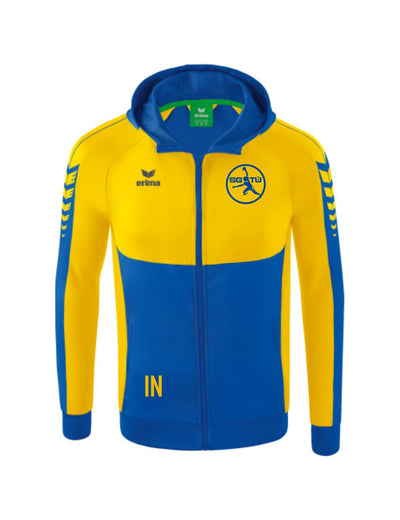 Erima Six Wings Trainingsjacke mit Kapuze gelb/blau (inkl. Bedruckung) - SG Tübingen