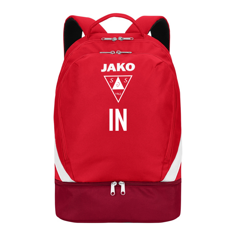 JAKO Rucksack Iconic rot/weinrot (inkl. Bedruckung)  - SV Seebron