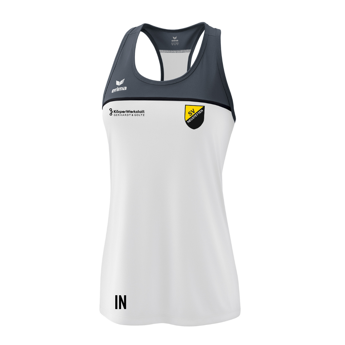 Erima CHANGE by Tanktop  weiß/schwarz (inkl. Bedruckung) - TA Neustetten