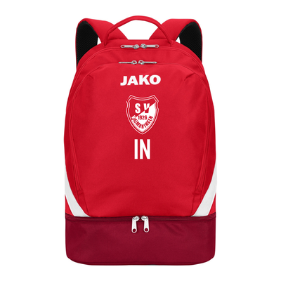 JAKO Rucksack Iconic rot/weinrot (inkl. Bedruckung)  - SV Vollmaringen
