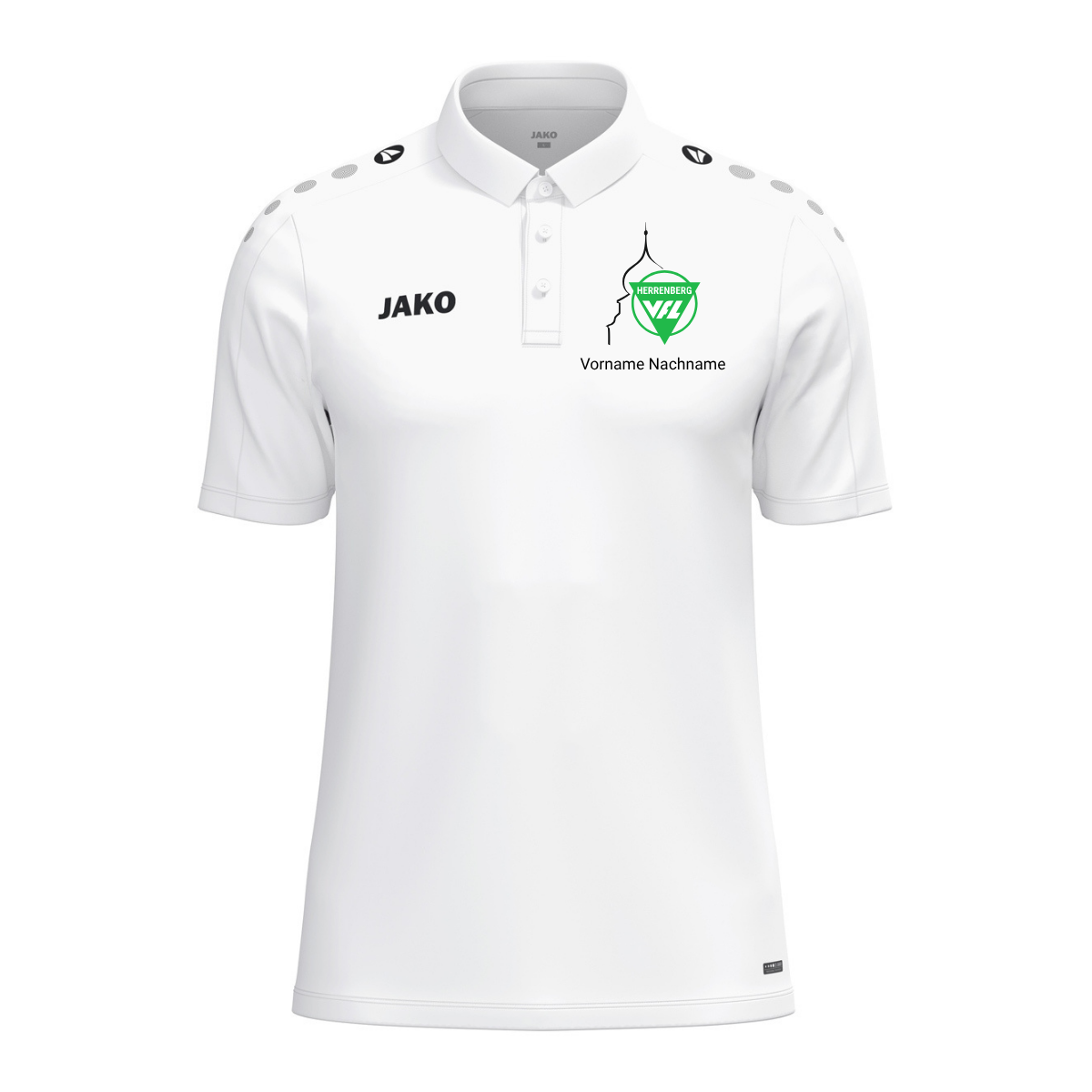 JAKO Poloshirt One Weiß (inkl. Bedruckung) - VfL Herrenberg Turnen