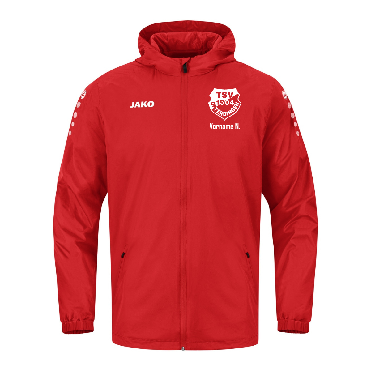 JAKO Regenjacke Team 2.0 rot (inkl. Bedruckung) - TSV Ofterdingen