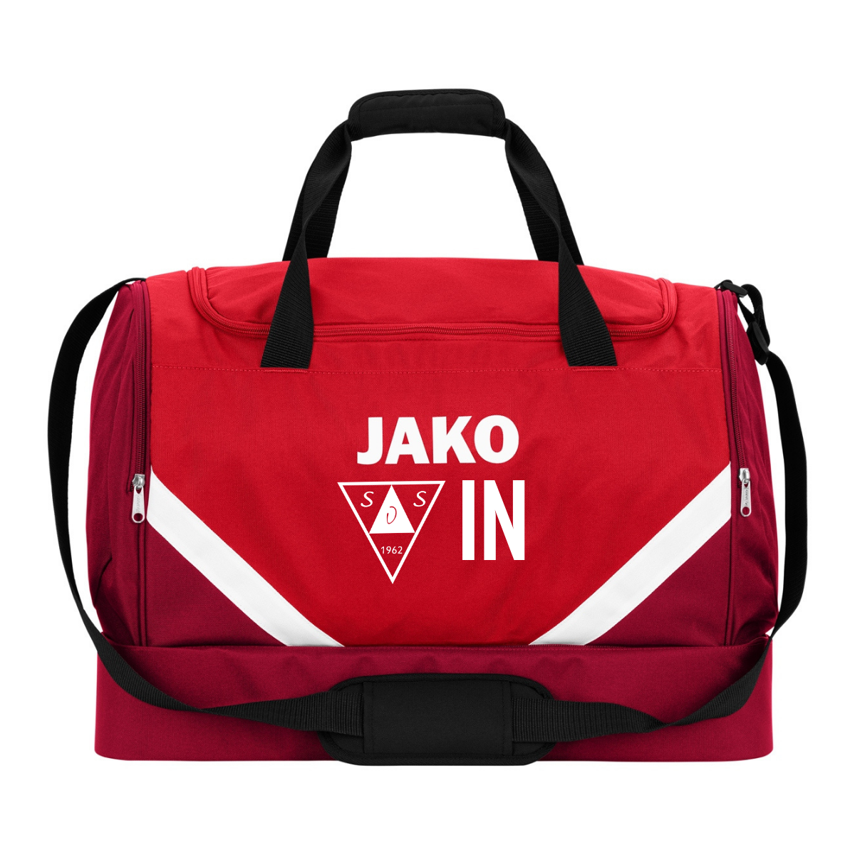 JAKO Sporttasche Iconic rot/weinrot (inkl. Bedruckung) - SV Seebron