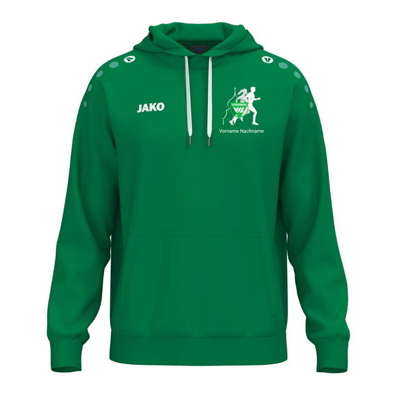 JAKO Kapuzenhoodie One Cotton Grün (inkl. Bedruckung) - VfL Herrenberg Lauftreff