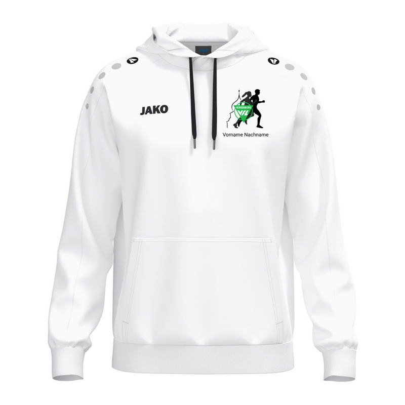 JAKO Kapuzenhoodie One Cotton Weiß (inkl. Bedruckung) - VfL Herrenberg Lauftreff