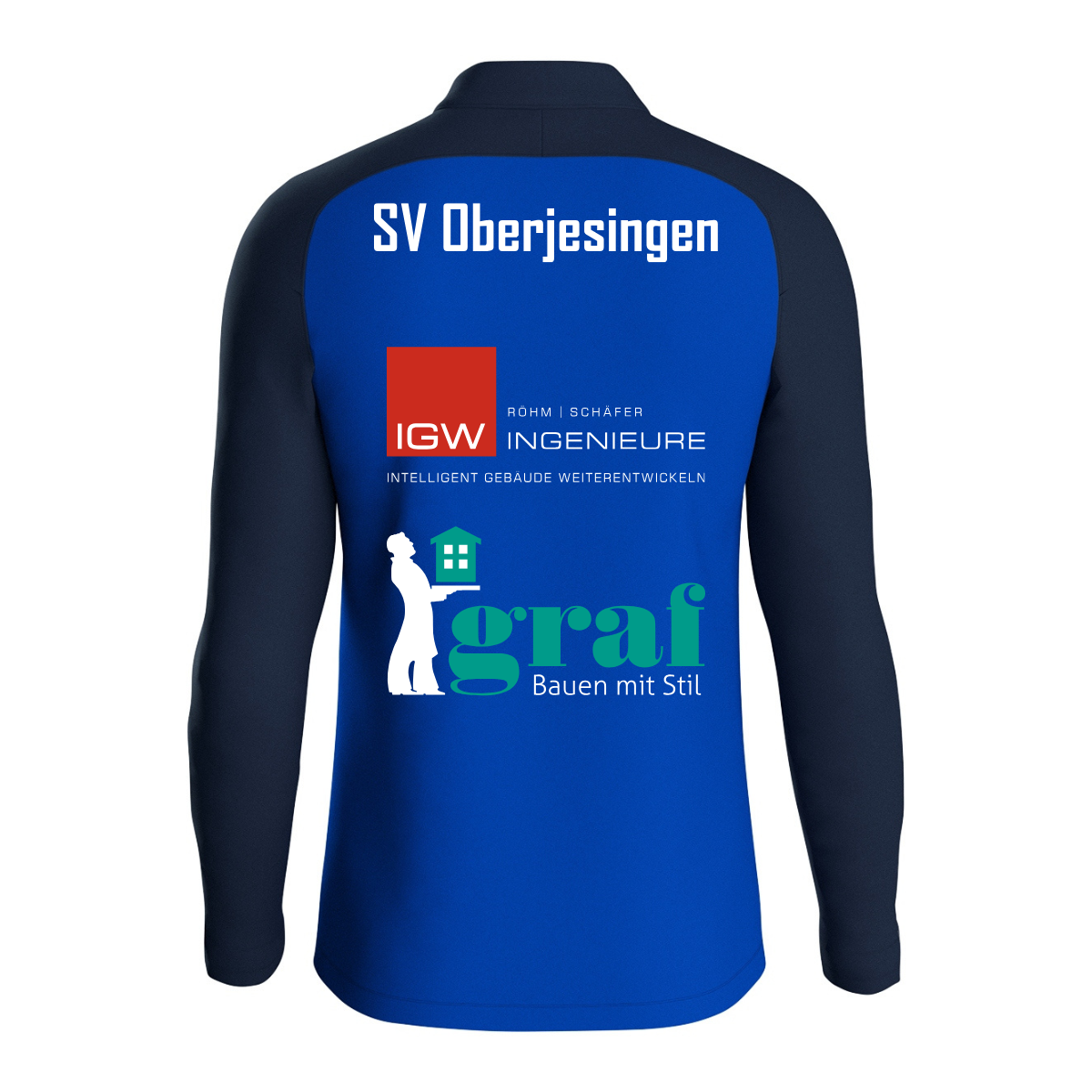 Jako Zip Top Iconic royal/marine (inkl. Bedruckung) - SV Oberjesingen Aktive