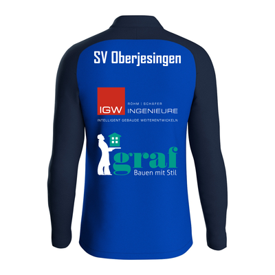 Jako Zip Top Iconic royal/marine (inkl. Bedruckung) - SV Oberjesingen Aktive