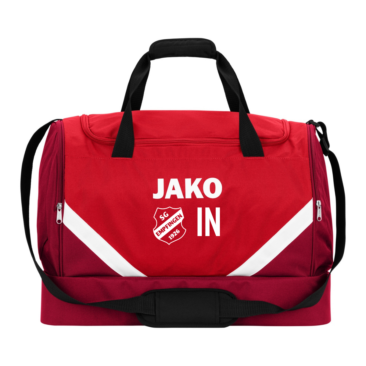 JAKO Sporttasche Iconic rot/weinrot (inkl. Bedruckung) - SG Empfingen