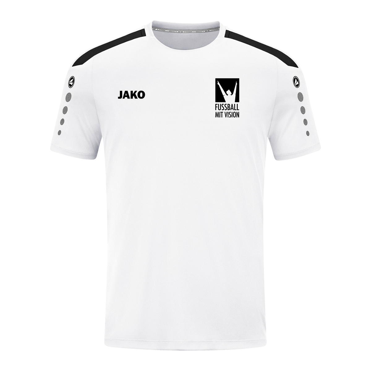 JAKO T-Shirt Power weiß (inkl. Bedruckung) - Fussball mit Vision