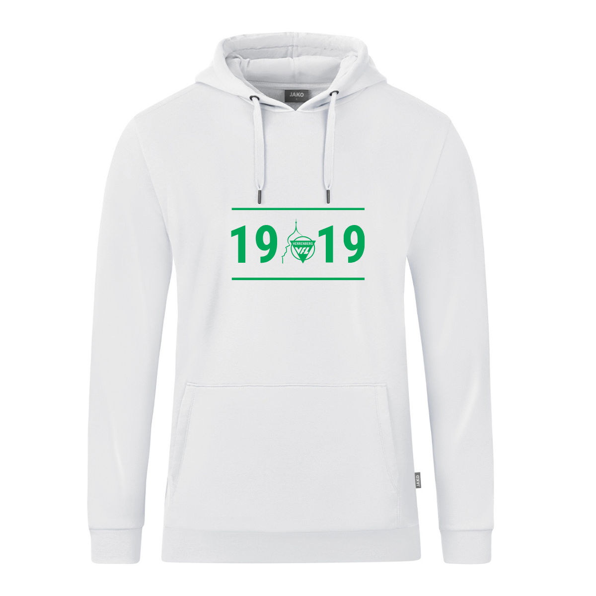 JAKO Herrenberg 1919 Hoodie (inkl. Bedruckung) - Weiß