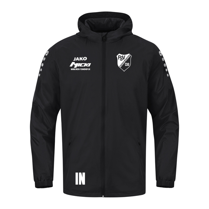 JAKO Allwetterjacke Team 2.0 schwarz (inkl. Bedruckung) - FSV 08 Bietigheim-Bissingen