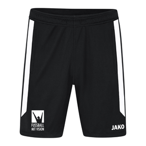 JAKO Short Power schwarz/weiß (inkl. Bedruckung) - Fussball mit Vision