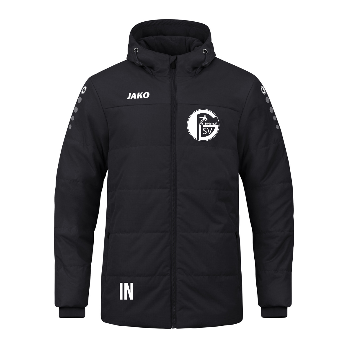 JAKO Coachjacke Team mit Kapuze schwarz (inkl. Bedruckung) - SV Gültlingen