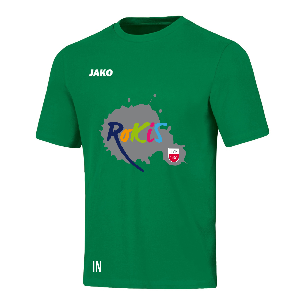 JAKO T-Shirt BASE sportgrün (inkl. Bedruckung) - TV Rottenburg Rokis