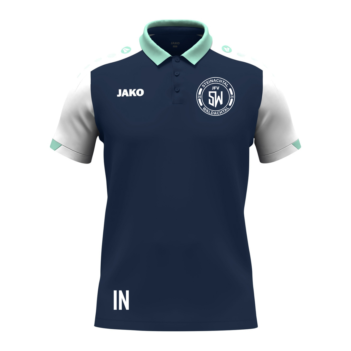 JAKO Polo Dynamic marine/weiß/minze (inkl. Bedruckung) - JFV Steinachtal/Waldachtal