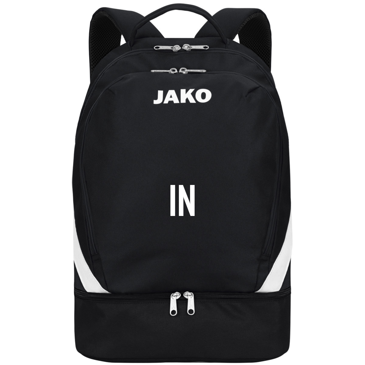 JAKO Rucksack Iconic schwarz (inkl. Bedruckung) - Nur Initialen