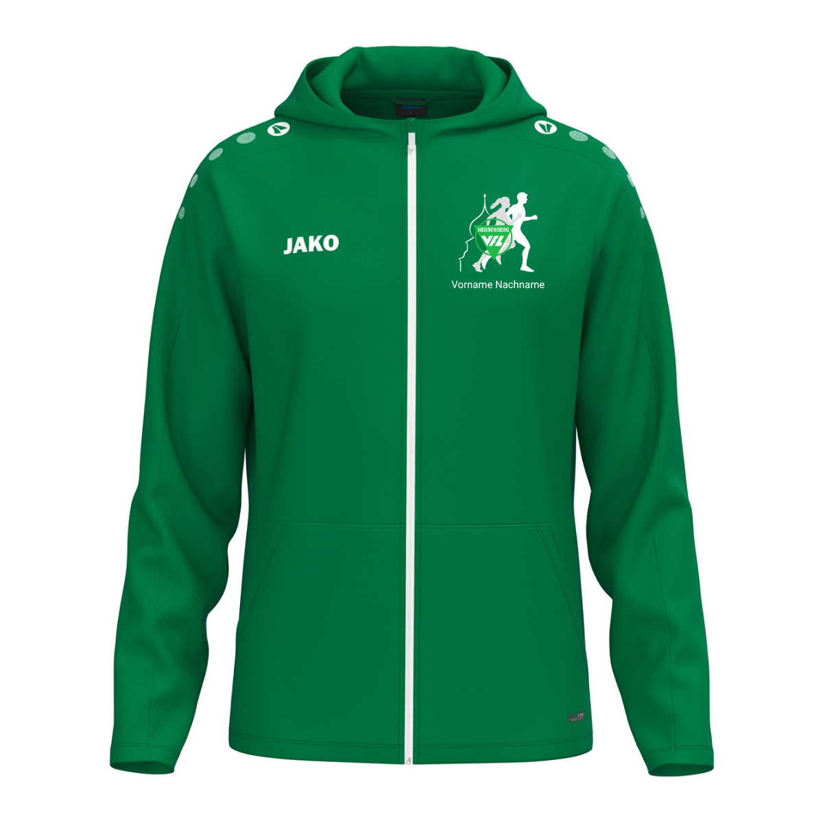 JAKO Kapuzenjacke One Grün (inkl. Bedruckung) - VfL Herrenberg Lauftreff