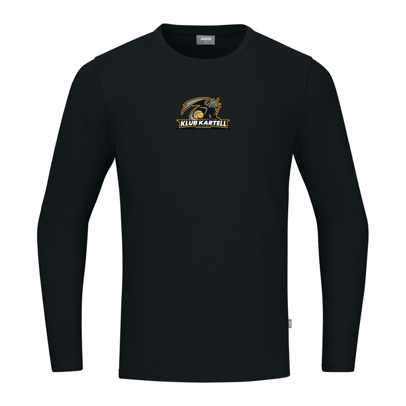 JAKO Longsleeve Organic schwarz (inkl. Bedruckung) - Klub Kartell
