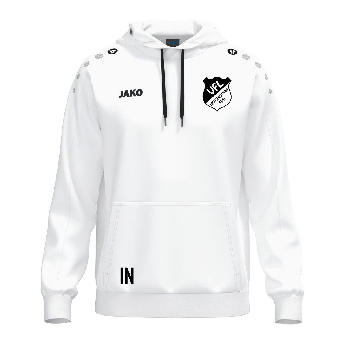 JAKO Kapuzenhoodie One Cotton Weiß (inkl. Bedruckung) - VfL Hochdorf