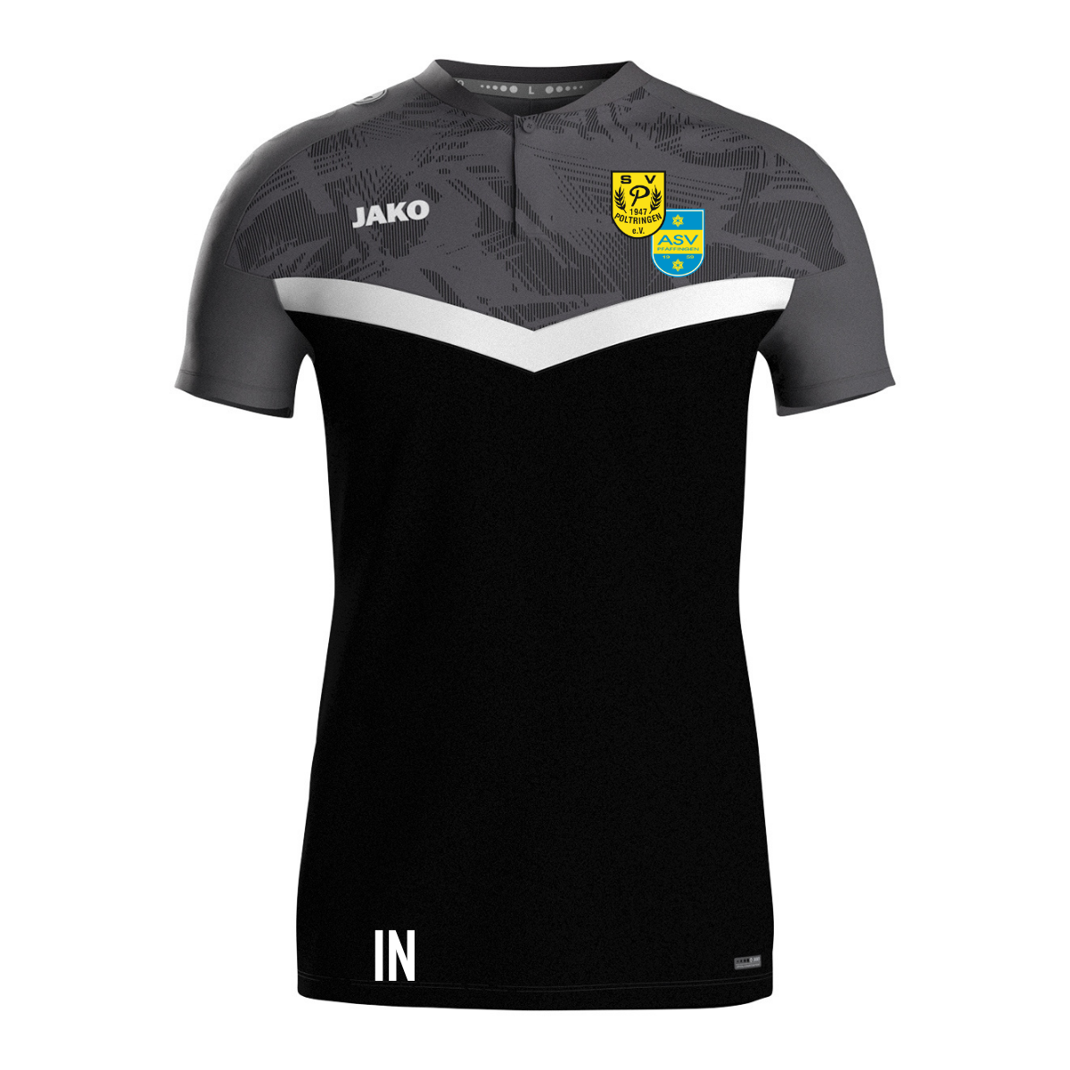 JAKO Polo Iconic schwarz/anthrazit (inkl. Bedruckung) - SG Poltringen/Pfäffingen