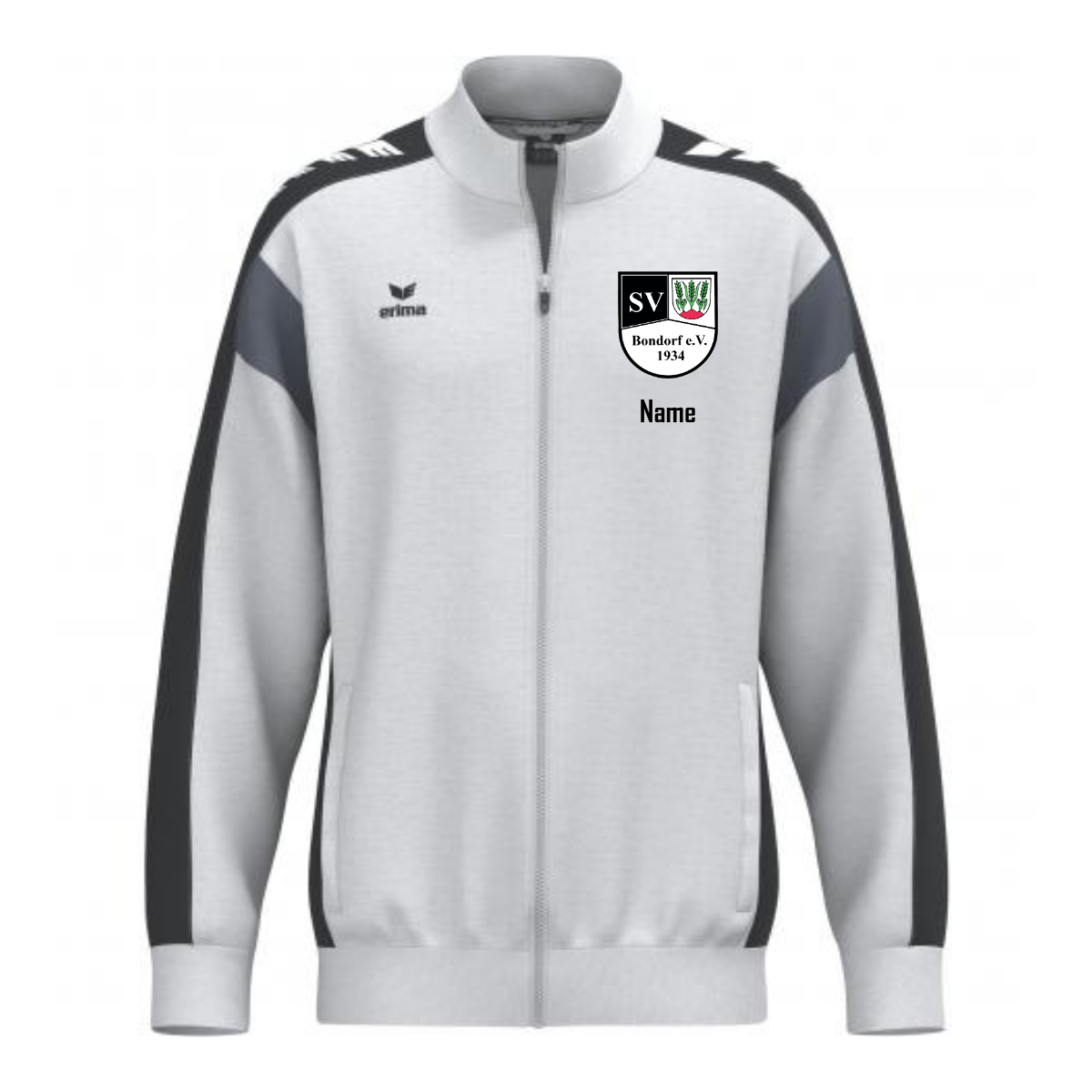 Erima CELEBRATE 125 Polyesterjacke weiß/grau (inkl. Bedruckung) - SV Bondorf TA
