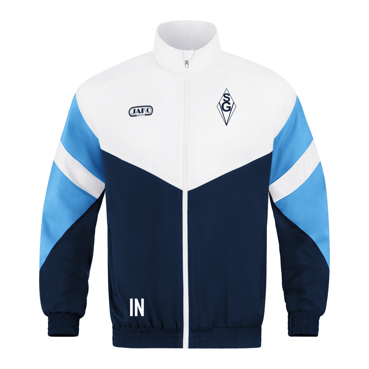 JAKO Freizeitjacke Retro marine/weiß/skyblue (inkl. Bedruckung) - SG Vöhringen