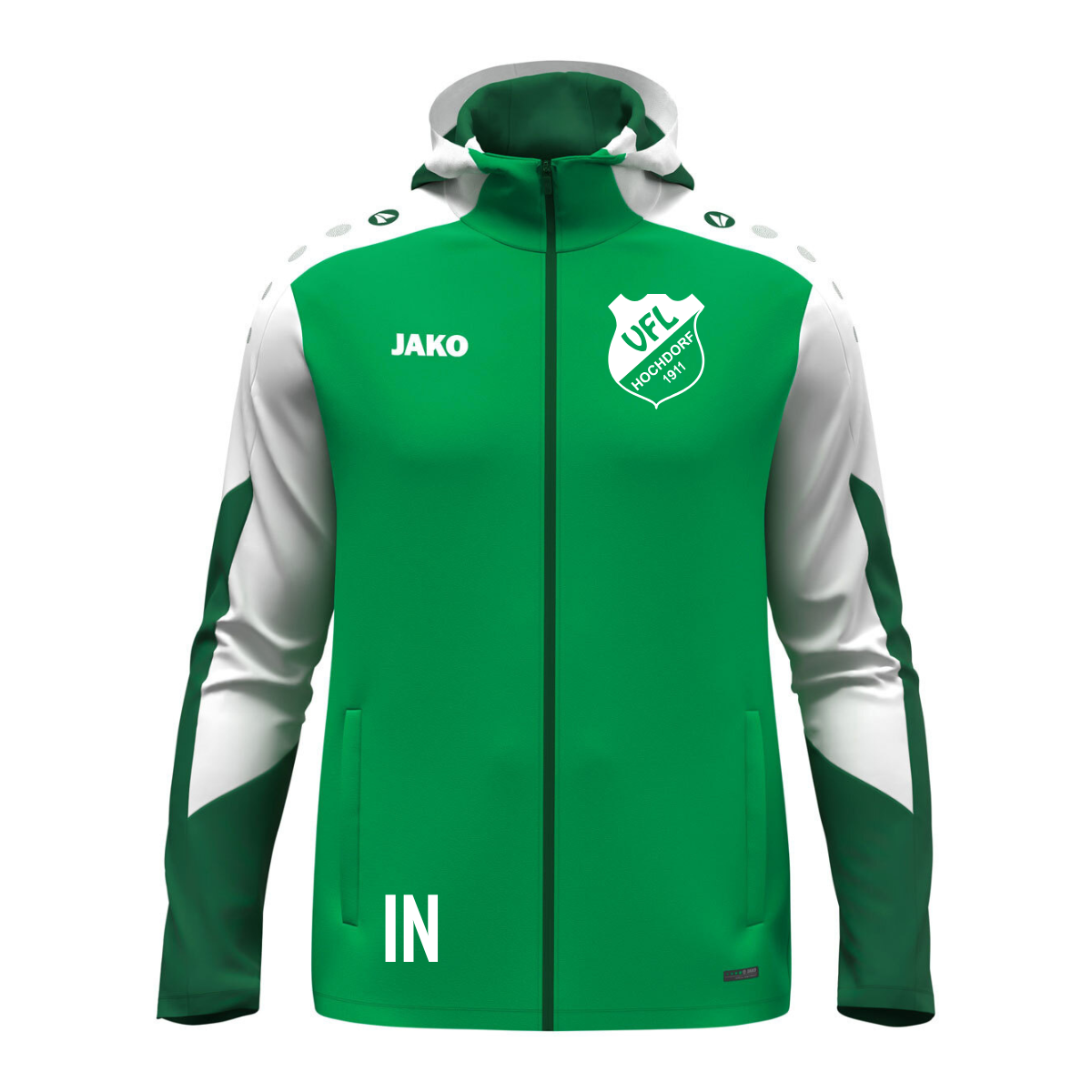 JAKO Kapuzenjacke Dynamic grün/weiß (inkl. Bedruckung) VfL Hochdorf BSB