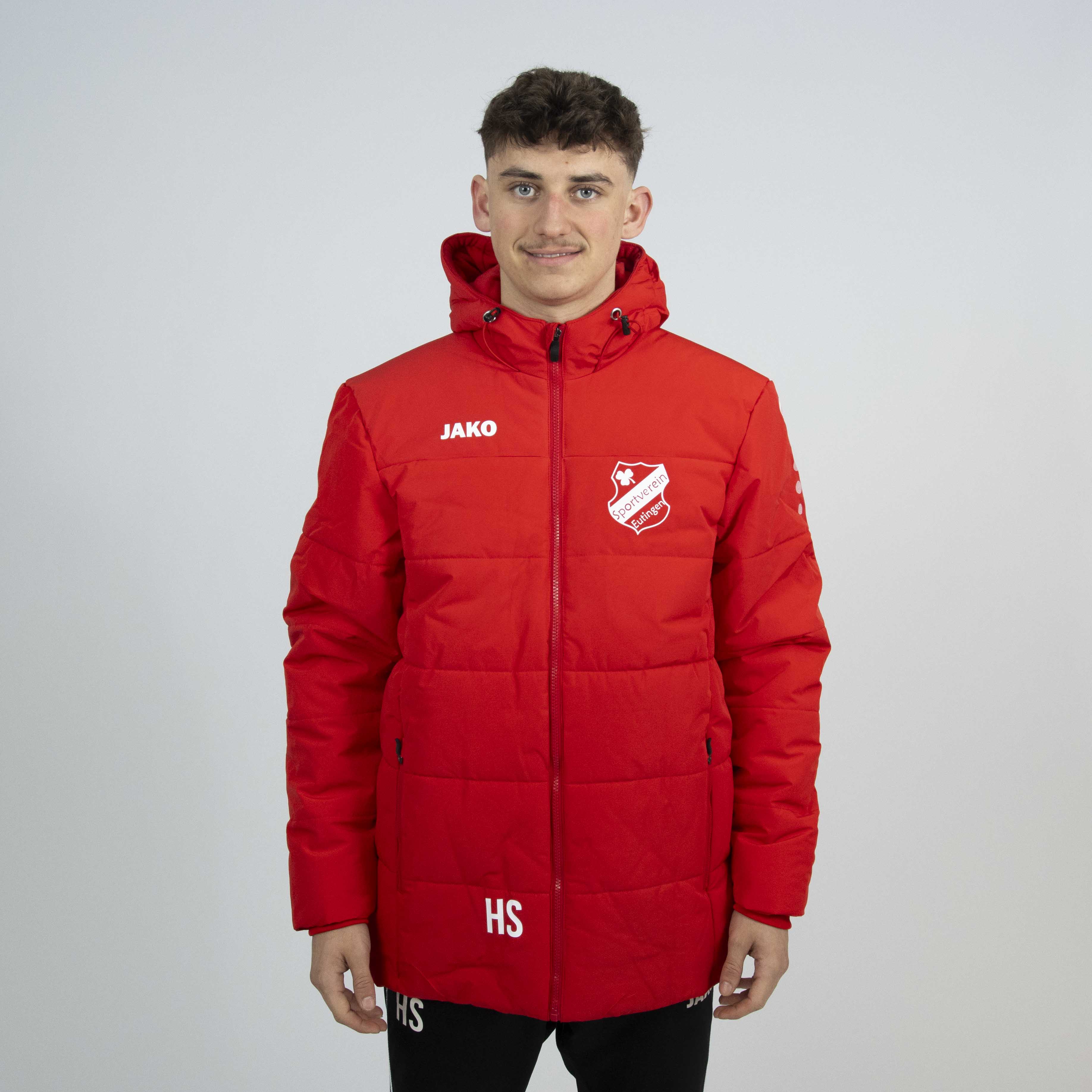 JAKO Coachjacke Team mit Kapuze rot (inkl. Bedruckung) - SV Eutingen
