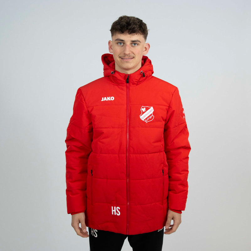 JAKO Coachjacke Team mit Kapuze rot (inkl. Bedruckung) - SV Eutingen