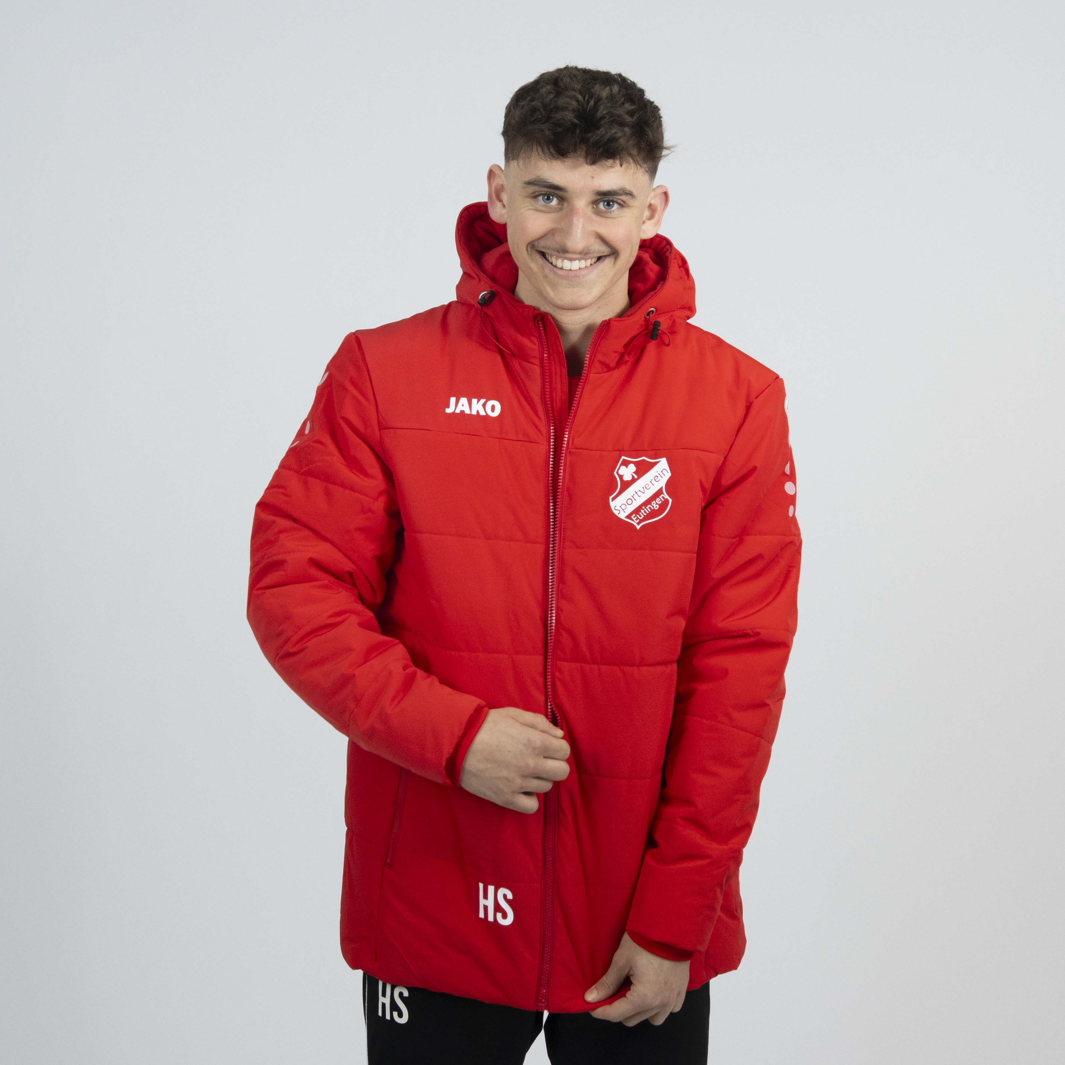 JAKO Coachjacke Team mit Kapuze rot (inkl. Bedruckung) - SV Eutingen