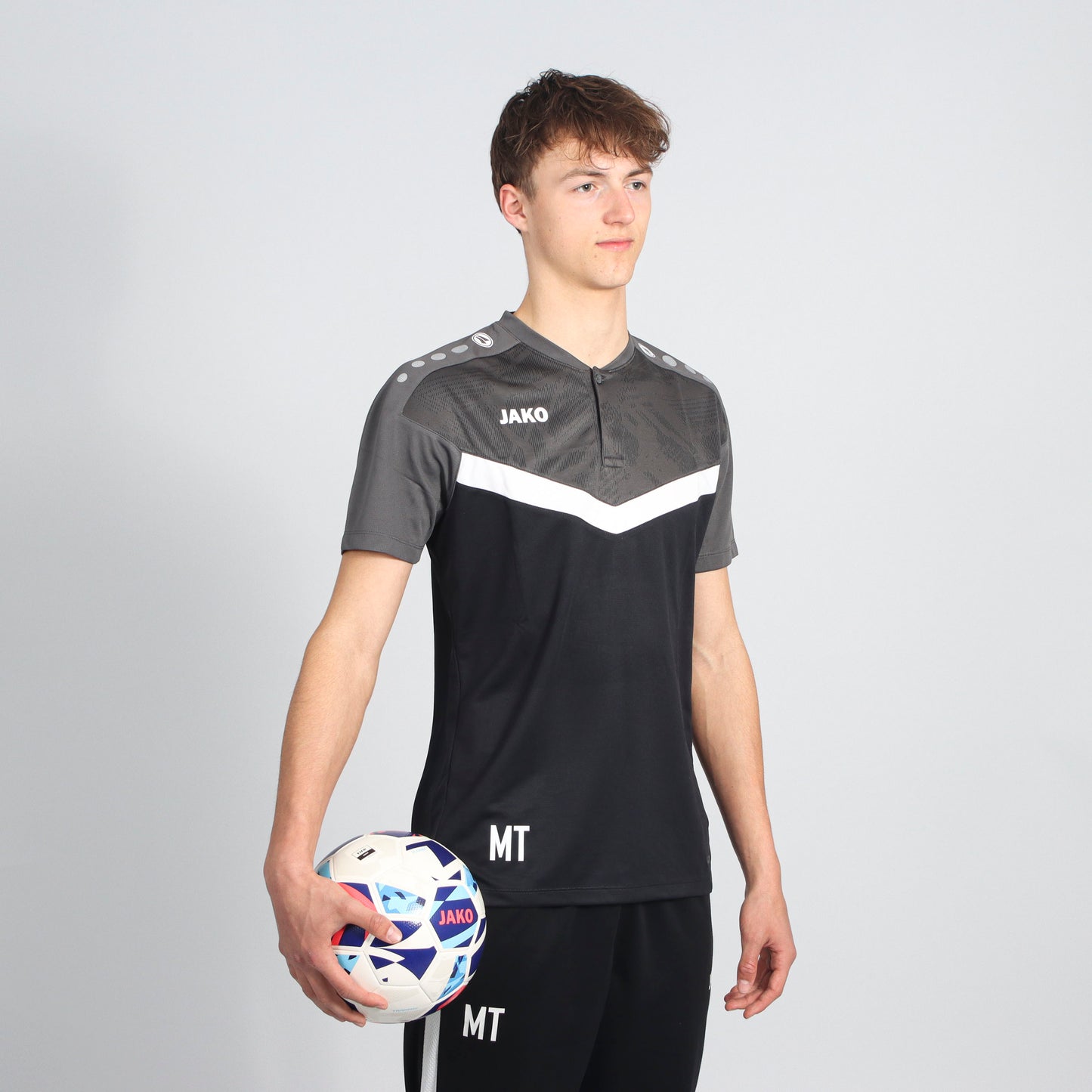 JAKO Polo Iconic (inkl. Bedruckung) schwarz/anthrazit - SGM Eichenberg