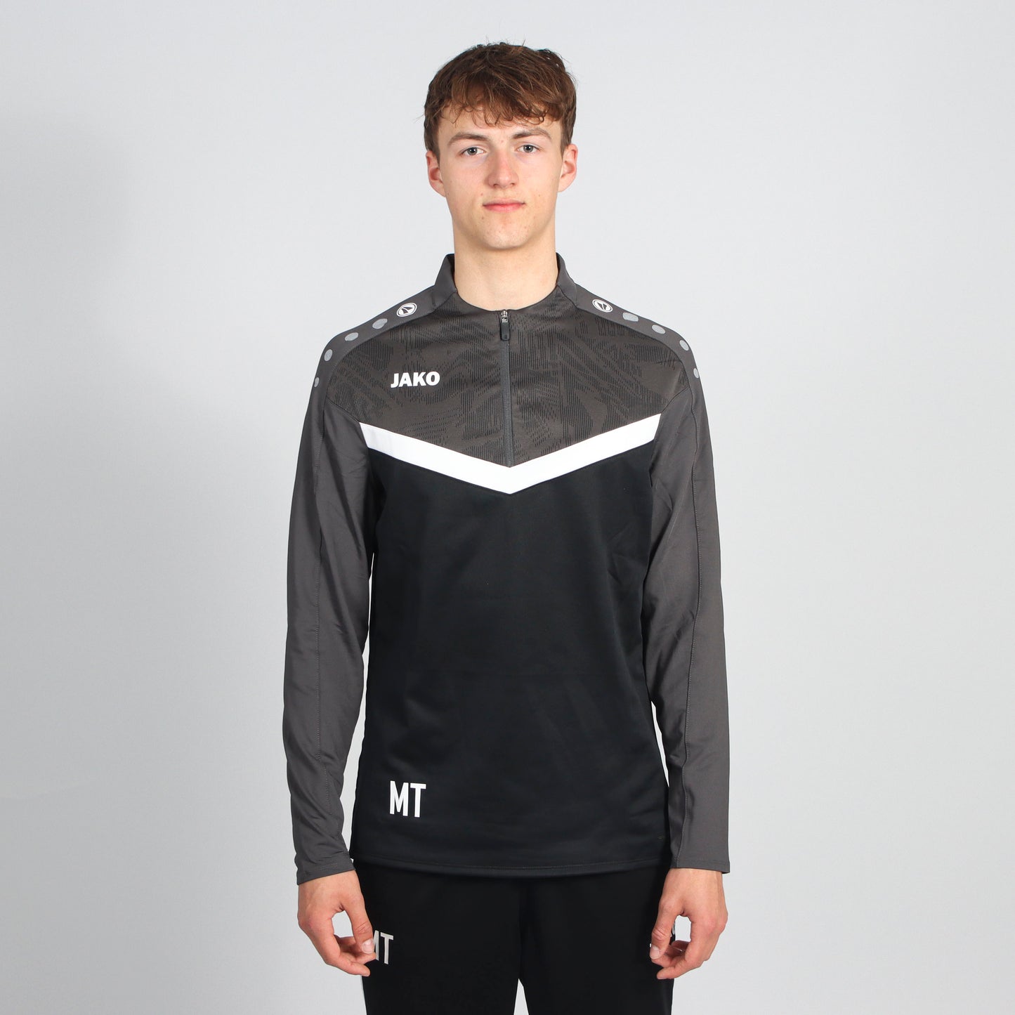 JAKO Ziptop Iconic (inkl. Bedruckung) schwarz/anthrazit - SGM Eichenberg