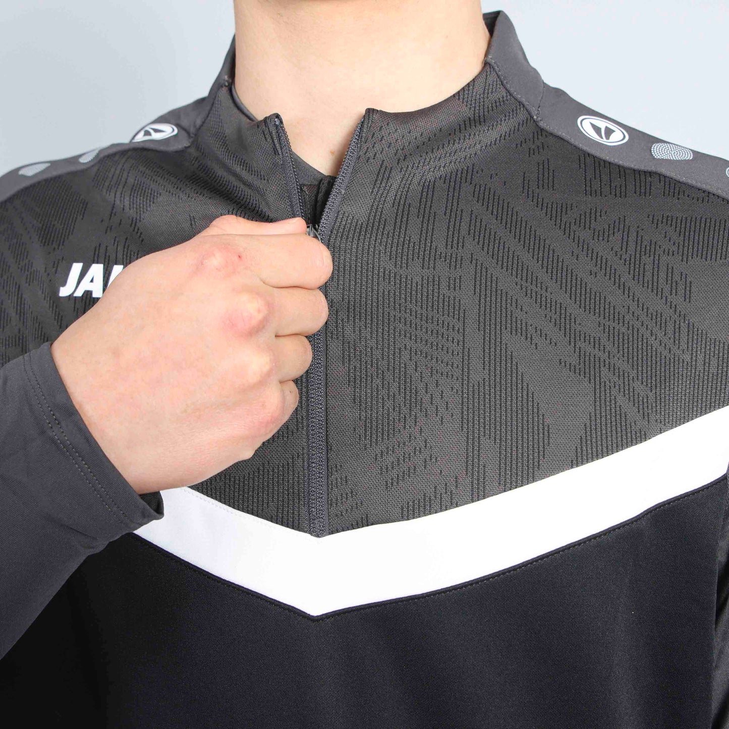 JAKO Ziptop Iconic (inkl. Bedruckung) schwarz/anthrazit - SGM Eichenberg