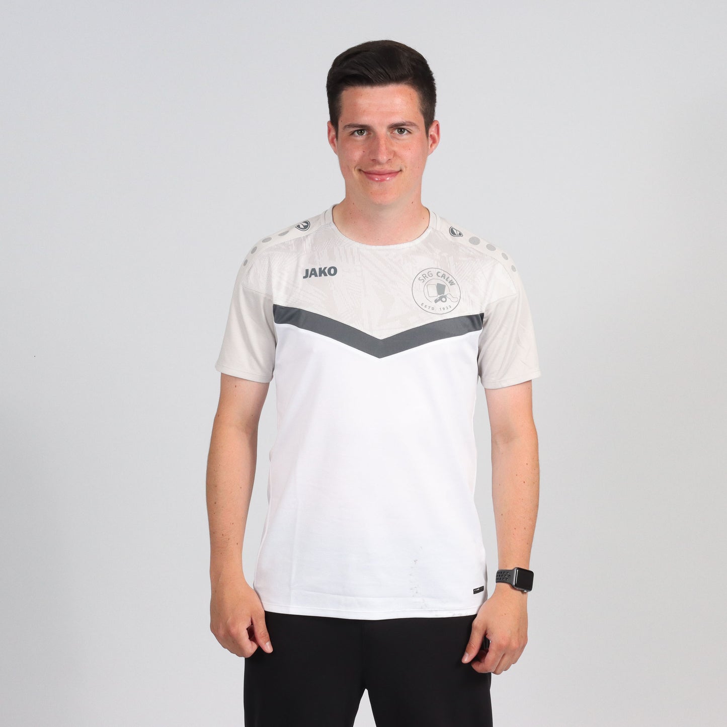 Jako T-Shirt Iconic weiß/soft grey (inkl. Bedruckung)- SRG Calw