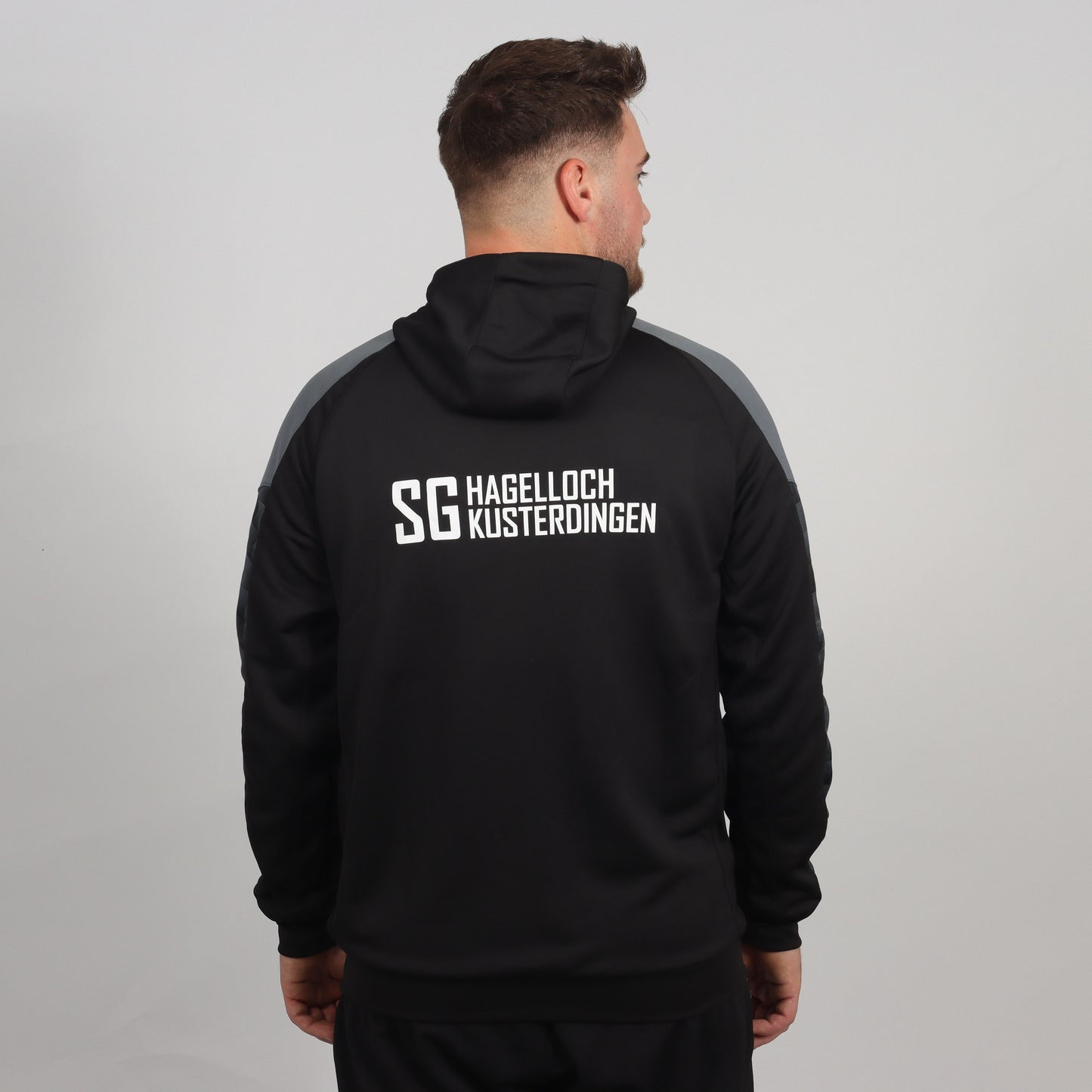 ERIMA EVO STAR Trainingsjacke mit Kapuze schwarz/slate grey (inkl. Bedruckung) - CVJM SG Hagelloch/Kusterdingen
