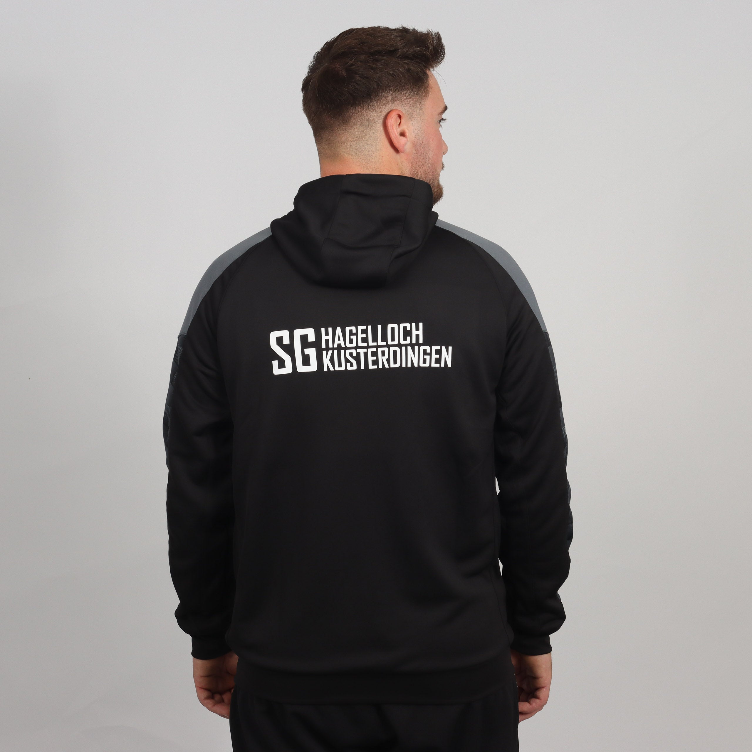 ERIMA EVO STAR Trainingsjacke mit Kapuze schwarz/slate grey (inkl. Bedruckung) - CVJM SG Hagelloch/Kusterdingen