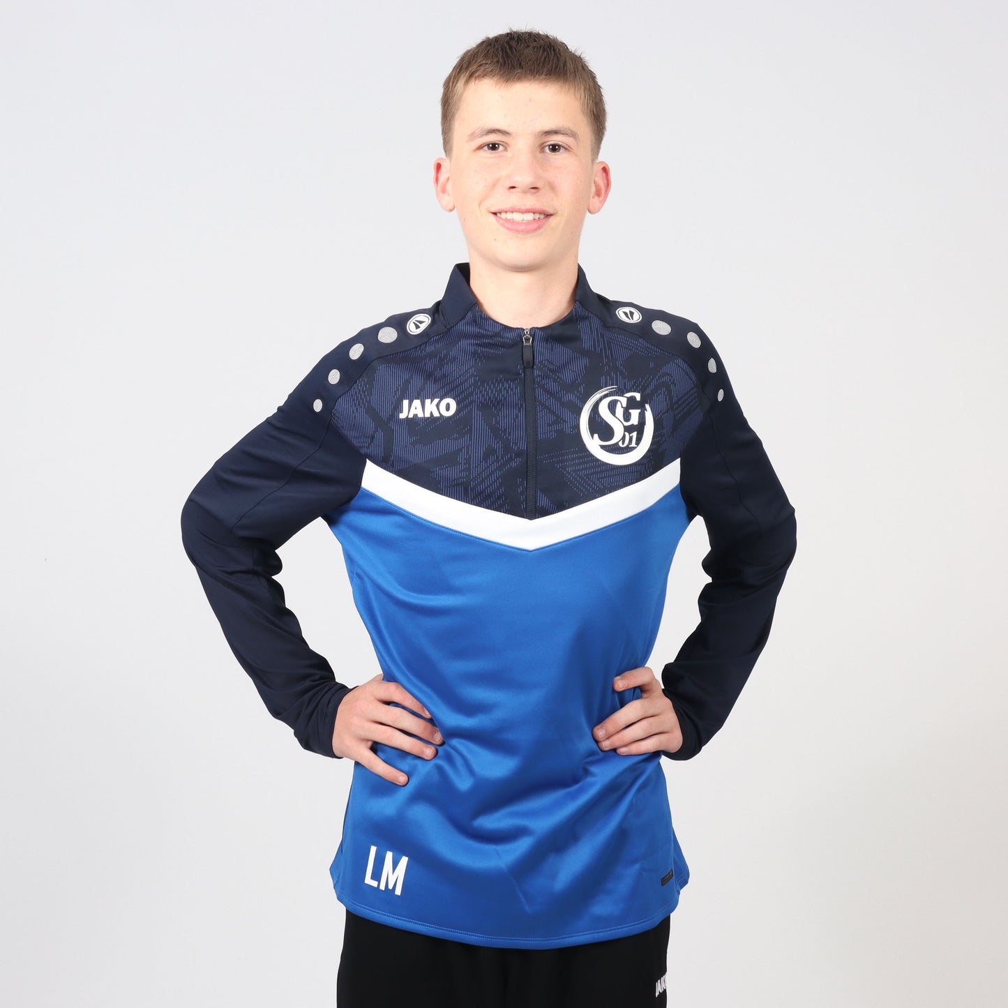 Jako Zip Top Iconic royal/marine (inkl. Bedruckung) - SG01