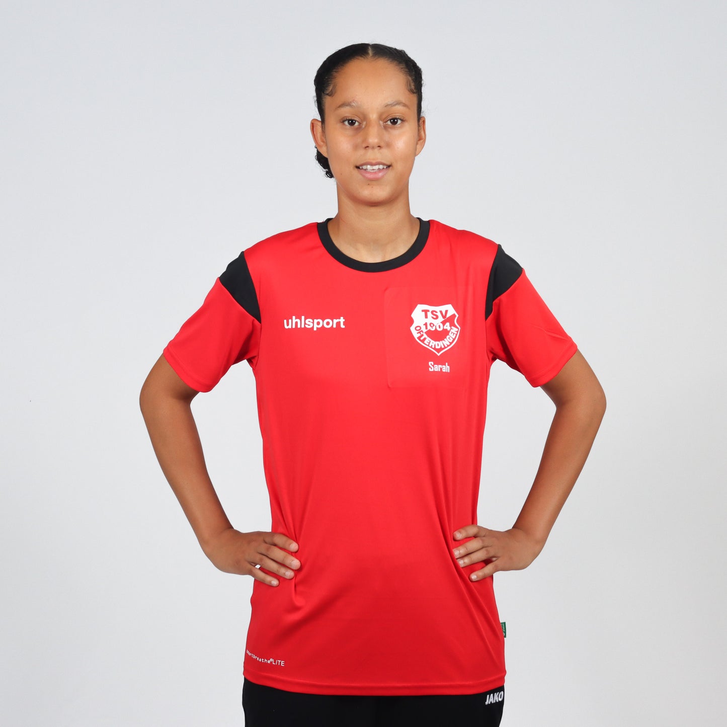 UHLSPORT JUGEND T-Shirt SQUAD (inkl. Bedruckung) - Rot/Schwarz - TSV Ofterdingen