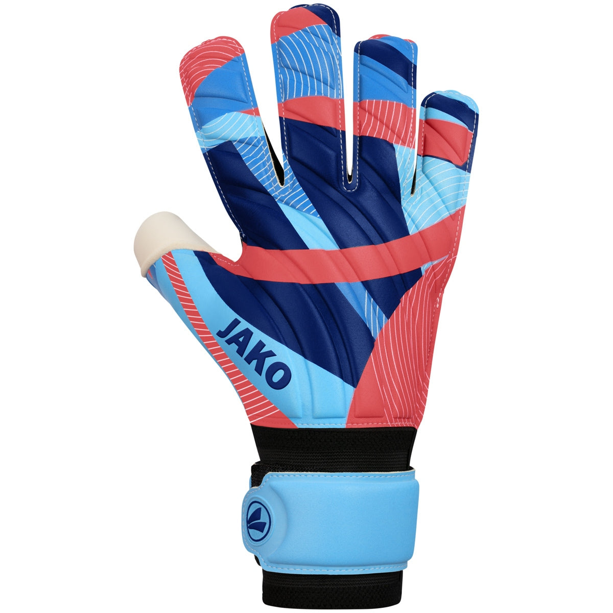 JAKO TW-Handschuh River Supersoft RC - skyblue/coral/navy