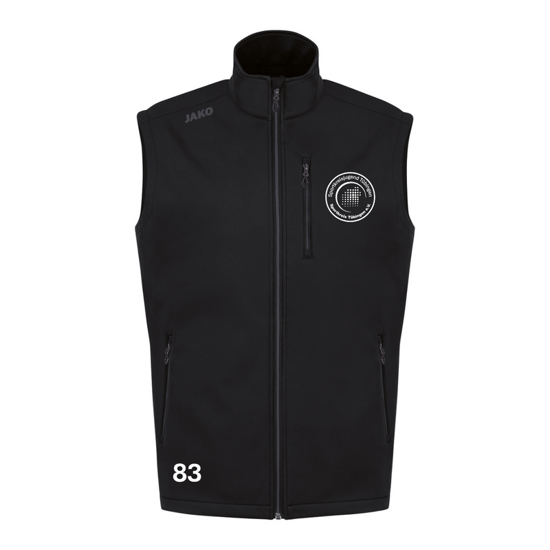 JAKO Softshellweste Premium schwarz (inkl. Bedruckung) - Sportkreis Tübingen
