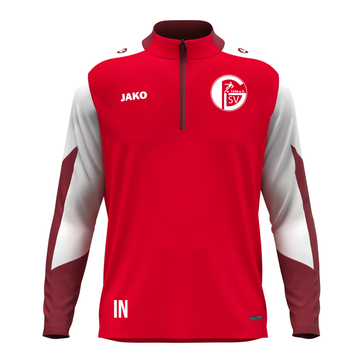 JAKO ZipTop Dynamic rot/weiß (inkl. Bedruckung) SV Gültlingen