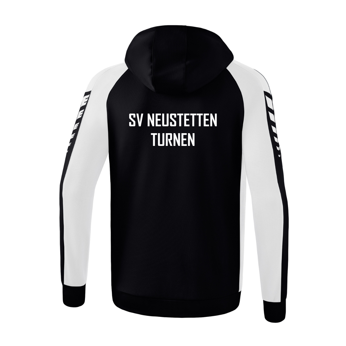 ERIMA SIX Wings Trainingsjacke mit Kapuze  weiß/schwarz (inkl. Bedruckung) - SV Neustetten Turnen