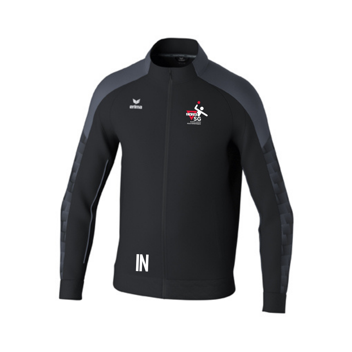 ERIMA EVO STAR Trainingsjacke Unisex schwarz/slate grey (inkl. Bedruckung) - CVJM SG Hagelloch/Kusterdingen