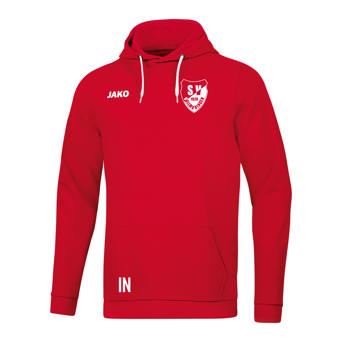 JAKO Kapuzensweat Base rot (inkl. Bedruckung) - SV Vollmaringen