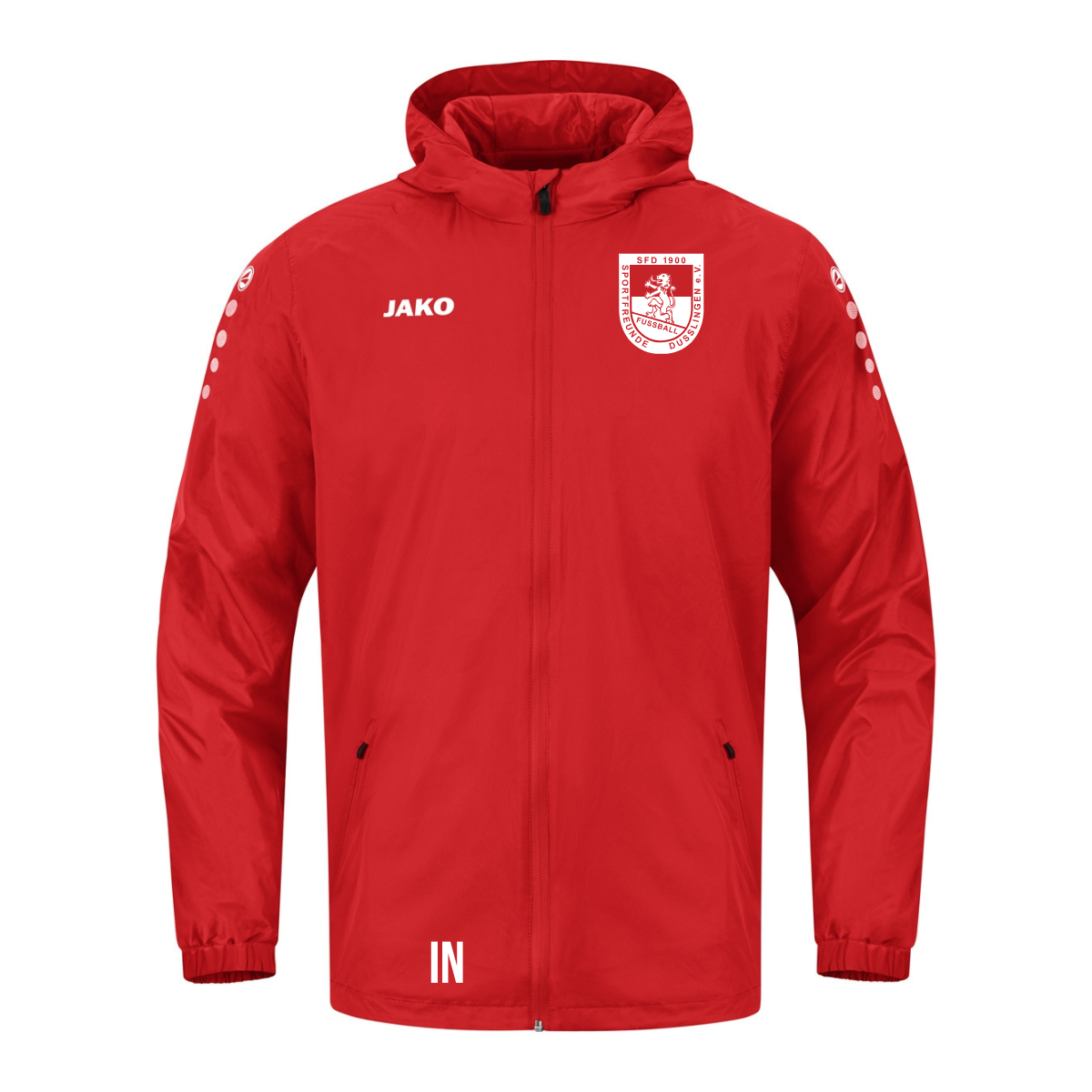 JAKO Regenjacke Team 2.0 rot (inkl. Bedruckung) - SF Dusslingen