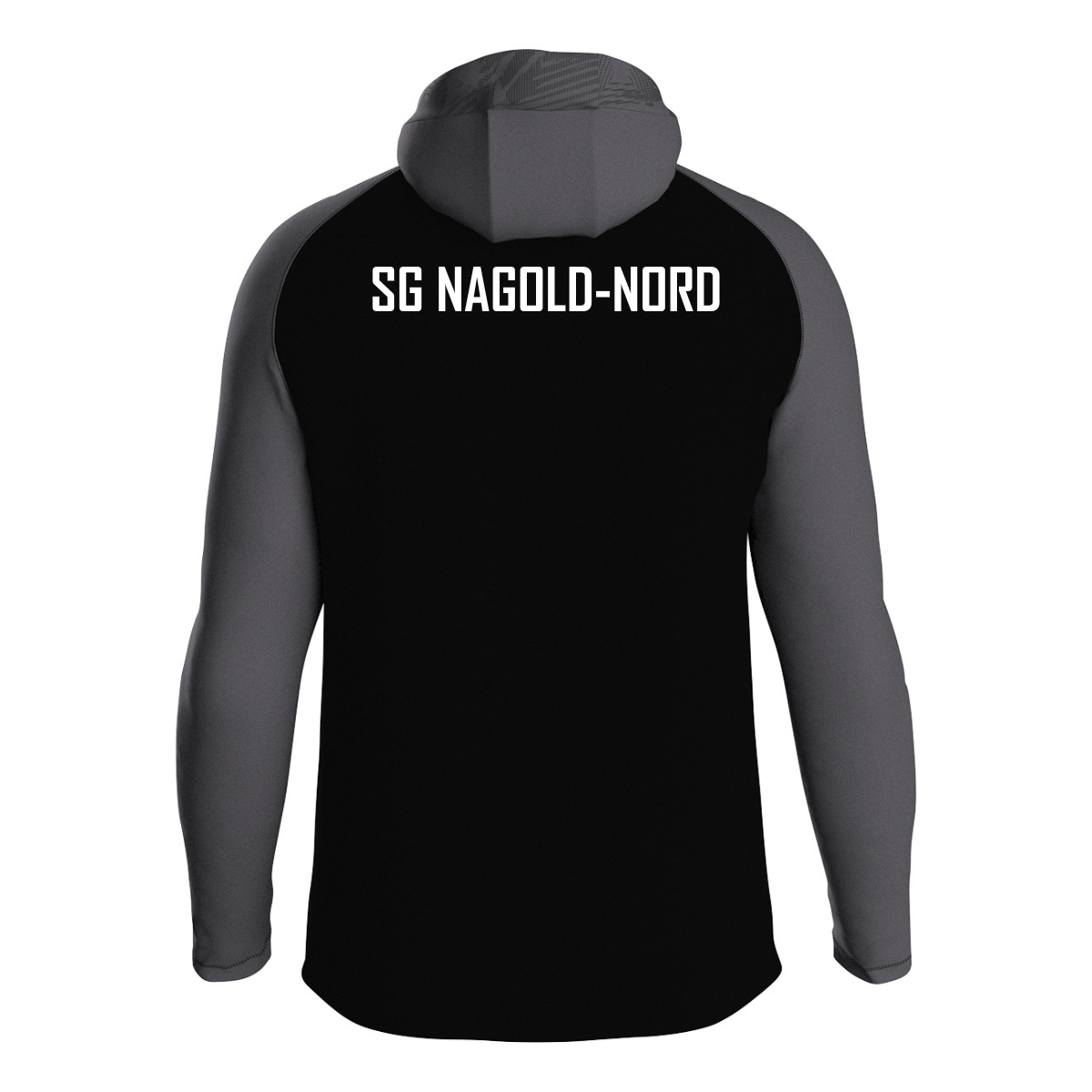 JAKO Kapuzenjacke Iconic schwarz/anthrazit (inkl. Bedruckung)