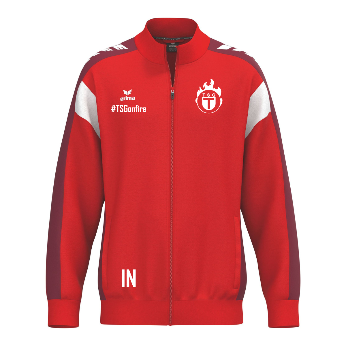 Erima CELEBRATE 125 Polyesterjacke rot/weiß (inkl. Bedruckung) - TSG Tübingen Volleyball