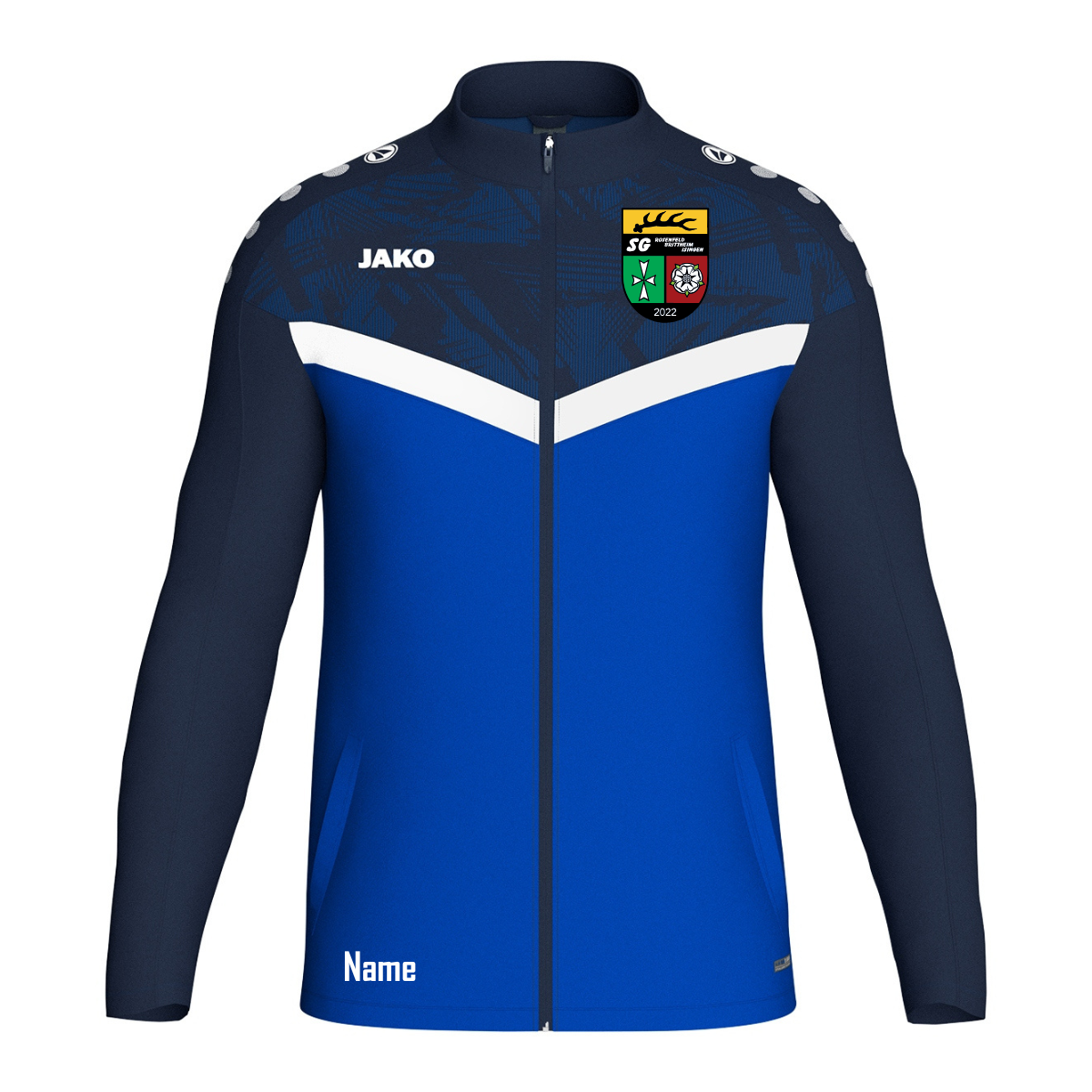 Jako Polyesterjacke Iconic  royal/marine (inkl. Bedruckung) - SGM Rosenfeld ohne Sponsor