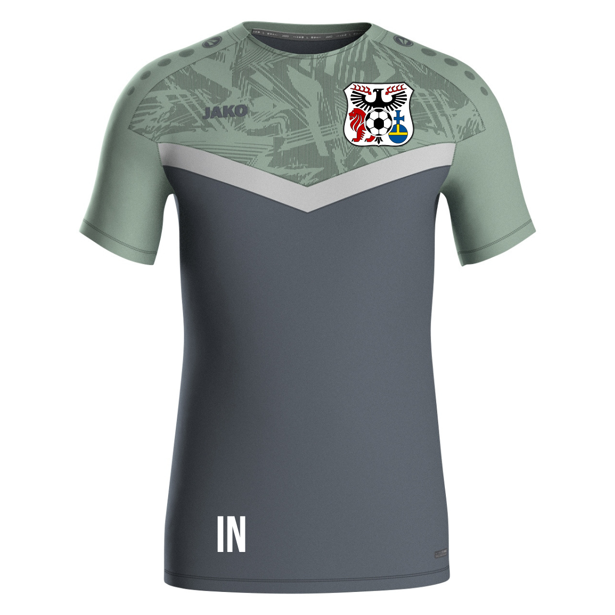 JAKO T-Shirt Iconic anthra light/mintgrün/soft grey (inkl. Bedruckung) - SGM Heckengäu